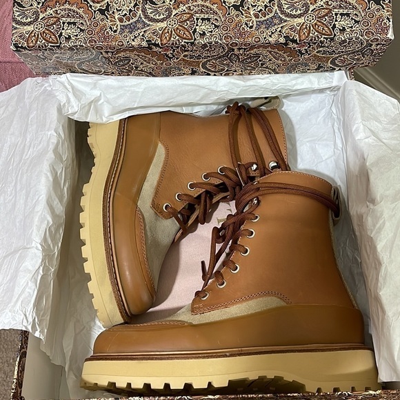 Ulla Johnson Etna Leather Combat Boots Sz 5 Sz 35 NIB - Picture 13 of 16